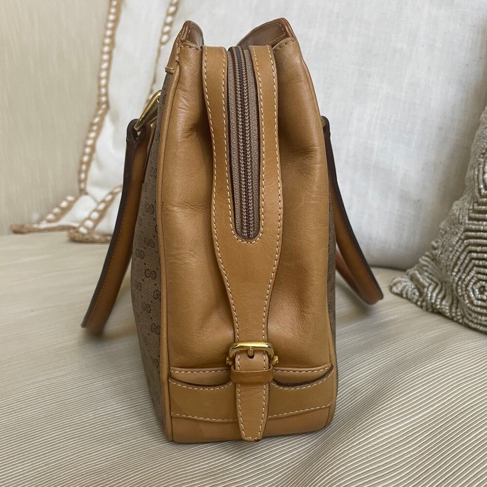 Gucci Vintage Micro GG Canvas Satchel | Web Stripe, Knight Charm Rare - Picture 4 of 16